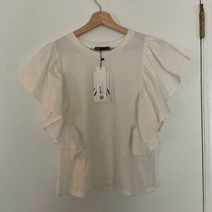 NWT Zara T with Flutter Sleeves